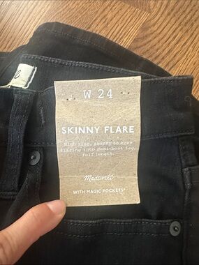 Madewell Black Skinny Flare Jeans